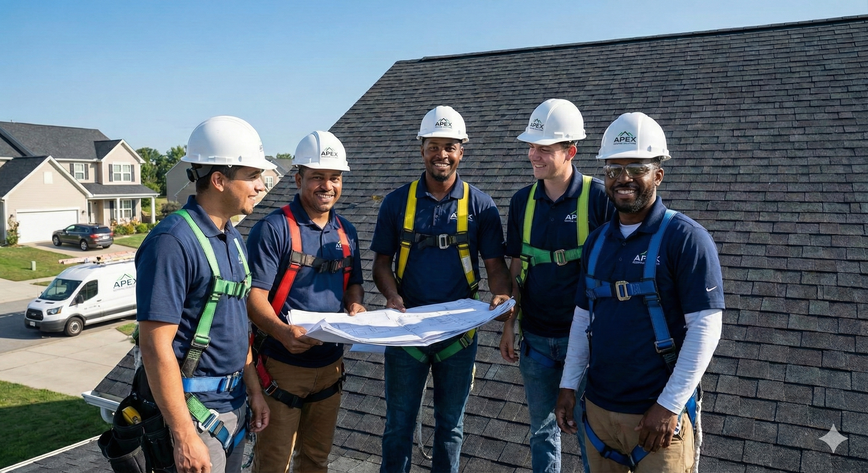 LA Roofing Solutions professional team members